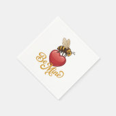 Serviette En Papier Mignonne, sois à moi, nid d'abeilles (Coin)