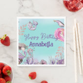 Serviette En Papier Mignonne Sous La Mer Des Sirènes Enchantées (En situation)