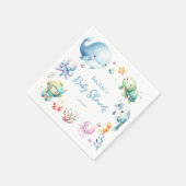 Serviette En Papier Mignonne sous le Baby shower marin (Coin)