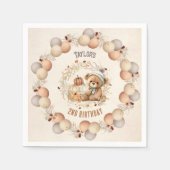 Serviette En Papier Mignonne Teddy Bear Automne Anniversaire Papier Ga (Devant)