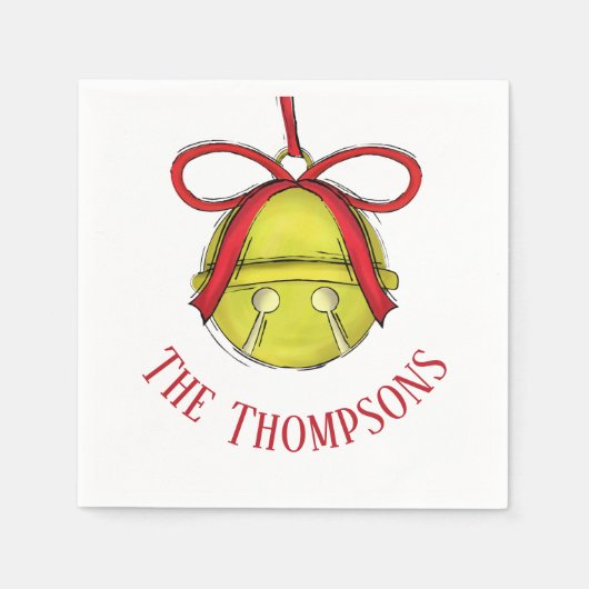 Serviette En Papier Mignonne vacances Whimsical Custom Famille Noël (Devant)