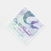 Serviette En Papier Mignonne violet vert Parties scintillant moderne S (Coin)