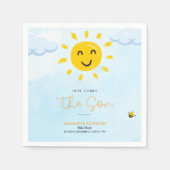 Serviette En Papier Mignonne Voici Le Son Baby shower Papier Napkin (Devant)