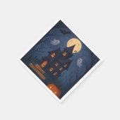 Serviette En Papier Mignonne Whimsical Maison Hantée Éffrayante | Hall (Coin)