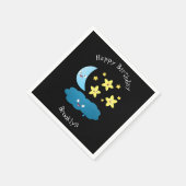 Serviette En Papier Mignons étoiles chantant, lune et bande dessinée d (Coin)