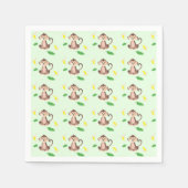 Serviette En Papier Mignons Singes Banana Peels Green (Devant)