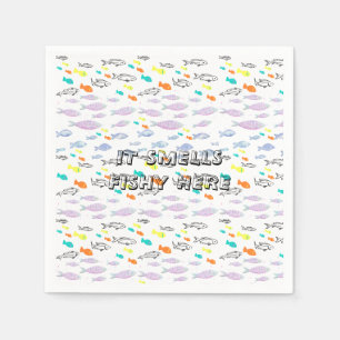 Serviette En Papier Mikitiez sirène pêche été 