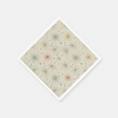 Serviette En Papier Milieu de siècle  Étoile atomique éclatée Moderne  (Coin)
