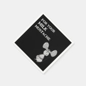 Serviette En Papier Milk and Cookie Mustache Mouse First Birthday (Coin)