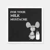 Serviette En Papier Milk Mustache Mouse First Birthday (Devant)