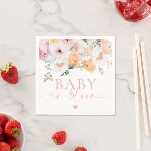Serviette En Papier Millie Floral Baby Dans Le Baby shower Bloom (En situation)