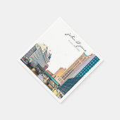 Serviette En Papier Milwaukee Skyline Cocktail Napkin personnalisé (Coin)