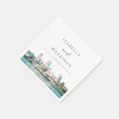 Serviette En Papier MILWAUKEE Wisconsin Skyline Destination Voyage (Coin)