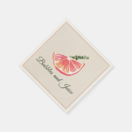 Serviette En Papier Mimosa Bar Brunch Citrus Botanical