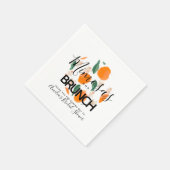 Serviette En Papier Mimosa Brunch Fête des mariées tirée main (Coin)