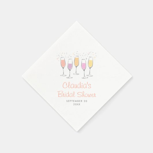 Serviette En Papier Mimosa Champagne Bellini Mariage Shower Péché (Coin)
