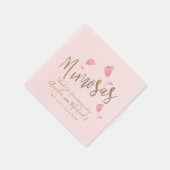 Serviette En Papier Mimosa Fête des mariées rose Merci Confetti (Coin)