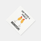Serviette En Papier Mimosa Sip Avec Le Sourire Parti Mimosa (Coin)