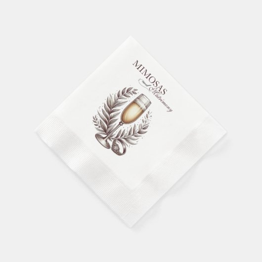 Serviette En Papier Mimosas et mariage (Coin)