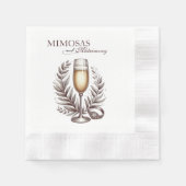 Serviette En Papier Mimosas et mariage (Devant)