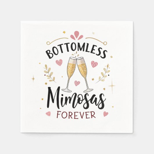 Serviette En Papier Mimosas sans fond pour serviettes - Brunch Party (Devant)