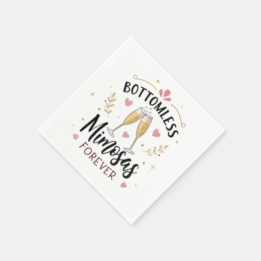 Serviette En Papier Mimosas sans fond pour serviettes - Brunch Party (Coin)