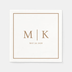 Serviette En Papier Mince et Chic   Serviettes de mariage