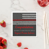 Serviette En Papier Mince Red Line Flag Party Pompier retraite (En situation)
