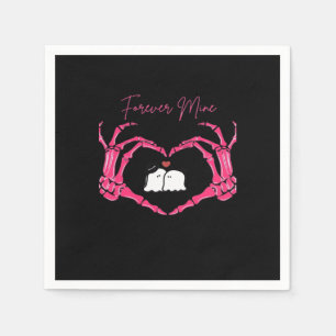 Serviette En Papier Mine, Valentines Classic - Squelette Mains Entendr