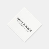 Serviette En Papier Mini-Christmas | Merry and Bright Simple White (Coin)