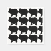 Serviette En Papier Mini Cochon Noir Papier de Cocktail serviettes (Devant)