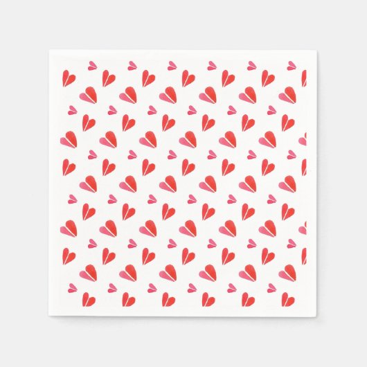 Serviette En Papier MINI COEURS Standard Papier à cocktail serviettes (Devant)