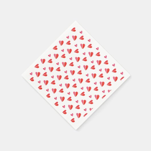 Serviette En Papier MINI COEURS Standard Papier à cocktail serviettes (Coin)