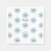 Serviette En Papier Mini Elégant Blue Hydrangeas fête d'anniversaire (Devant)