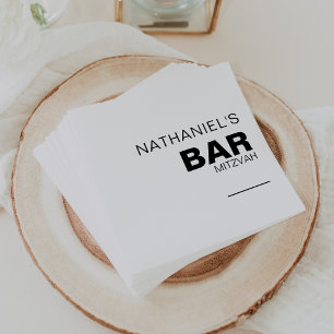 Serviette En Papier Mini Élégant Formal Bar Mitzvah serviettes