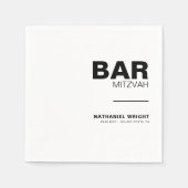 Serviette En Papier Mini Élégant Formal Bar Mitzvah serviettes (Devant)