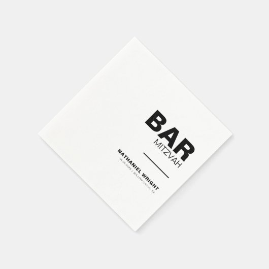 Serviette En Papier Mini Élégant Formal Bar Mitzvah serviettes (Coin)