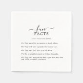 Serviette En Papier Mini faits amusants Mariage serviettes (Devant)