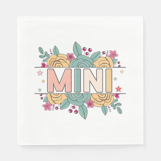 Serviette En Papier Mini Fleur (Devant)