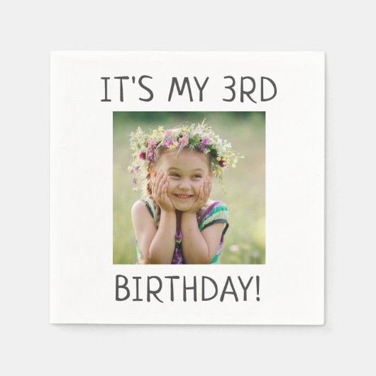 Serviette En Papier Mini-genre neutre C'est ma fête d'anniversaire (Devant)