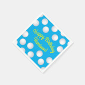 Serviette En Papier Mini Golf Balls Anniversaire Fête Enfants Bleu (Coin)