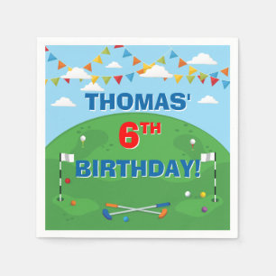 Serviette En Papier Mini Golf Putt Putt Boys Anniversaire