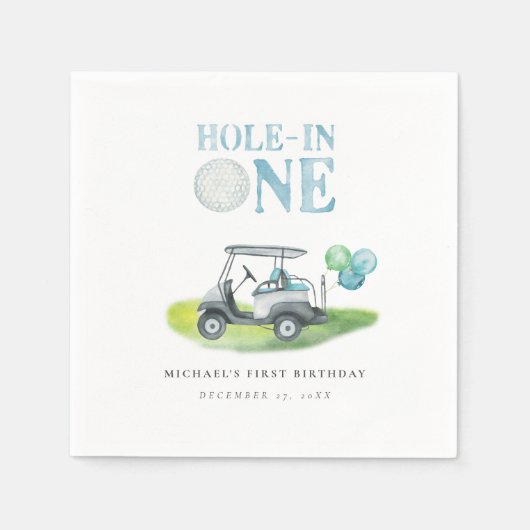 Serviette En Papier Mini-Golf Trou-En-Un (Devant)