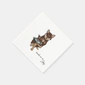 Serviette En Papier Mini Husky Mariage (Coin)
