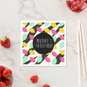 Serviette En Papier Mini Lumineuse Citronade Rose Lime Anniversaire N (En situation)