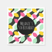 Serviette En Papier Mini Lumineuse Citronade Rose Lime Anniversaire N (Devant)