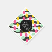 Serviette En Papier Mini Lumineuse Citronade Rose Lime Anniversaire N (Coin)