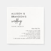 Serviette En Papier Mini-moderne Mariage Fun Facts serviettes (Devant)