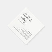 Serviette En Papier Mini-moderne Mariage Fun Facts serviettes (Coin)