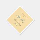 Serviette En Papier Mini moderne mignonne fête d'anniversaire beige (Coin)